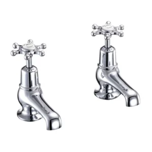 Burlington Quarter turn basin pillar taps 3" - Birkenhead Handles