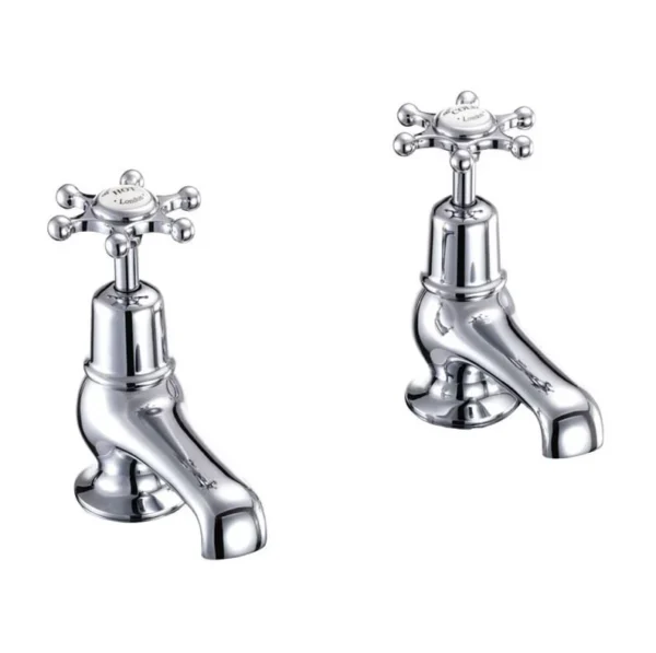 Burlington Quarter turn basin pillar taps 3" - Birkenhead Handles