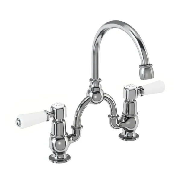 Burlington Quarter turn Arch mixer with curved spout - Kensington Handles