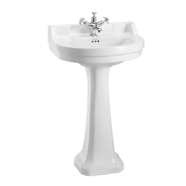 Edwardian Round Basin (2th) - Coloured - Pedestal