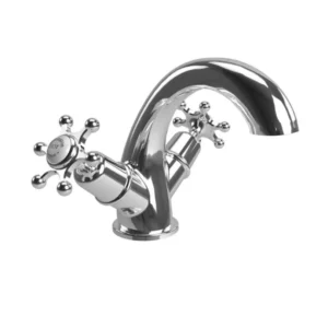 Burlington quarter turn Mono Basin Mixer Chrome - Birkenhead handles