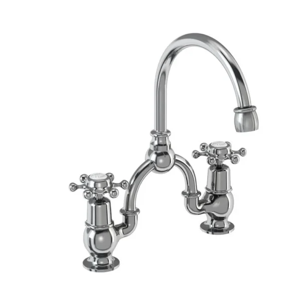 Burlington Quarter turn Arch mixer with curved spout - Birkenhead Handles