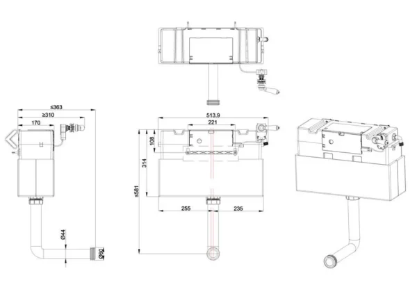 Front/Top access concealed cistern - Image 2