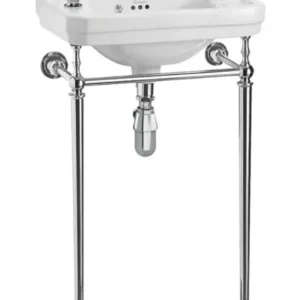 51cm Cloakroom basin (2th) - Coloured - Chrome wash stand