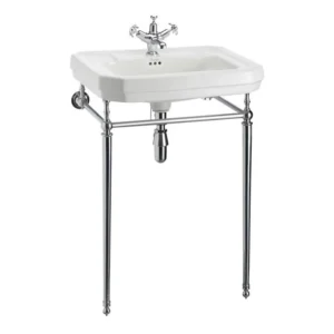 61cm victorian wash basin (1th) - Coloured - Chrome wash stand