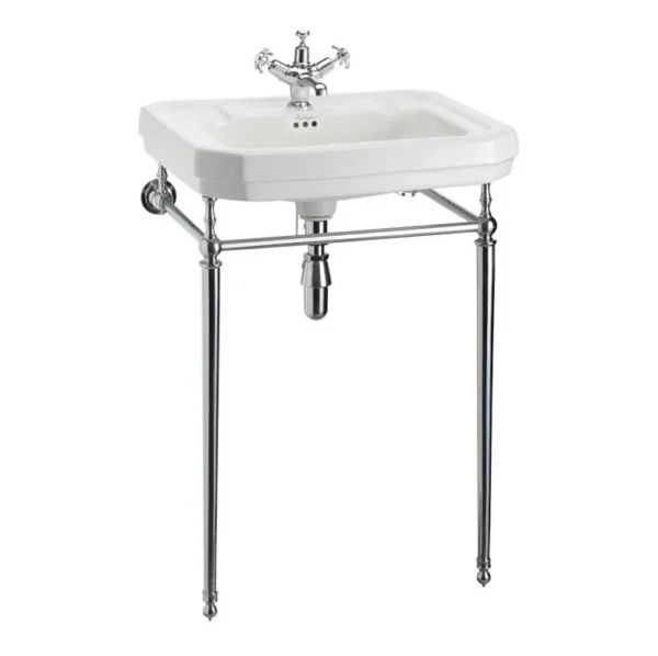 61cm victorian wash basin (3th) - Coloured - Chrome Wash Stand