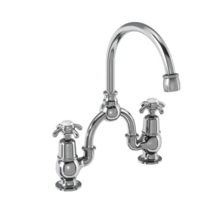 Burlington Quarter turn Arch mixer with curved spout - Anglesey Handles