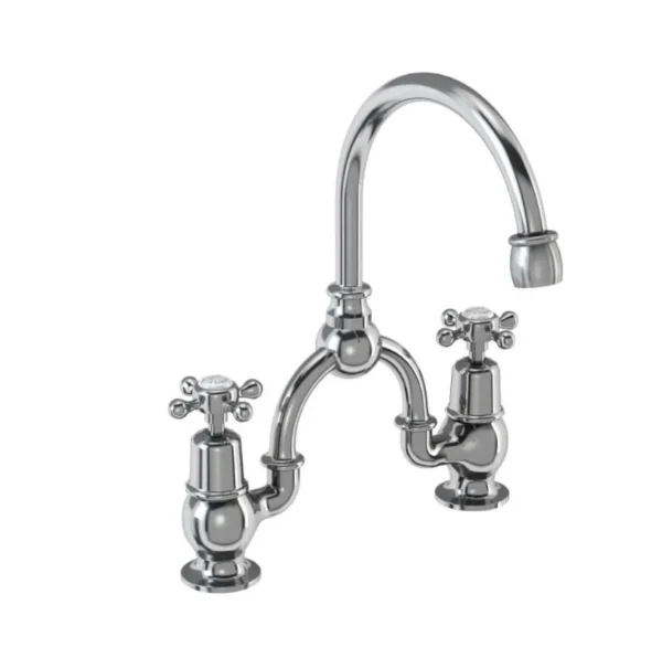 Burlington Quarter turn Arch mixer with curved spout - Claremont Handles