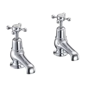 Burlington Quarter turn basin pillar taps 3" - Claremont Handles
