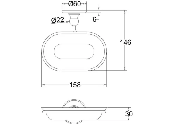Soap Dish - Chrome - Coloured - Image 2
