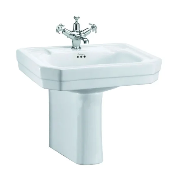 61cm victorian wash basin (1th) - Coloured - Semi Pedestal