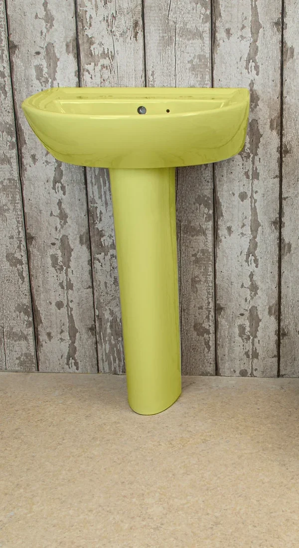Replacement coloured wash basin and pedestal - Image 2
