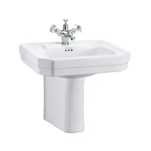 56cm victorian wash basin (2th) - Coloured - Semi Pedestal