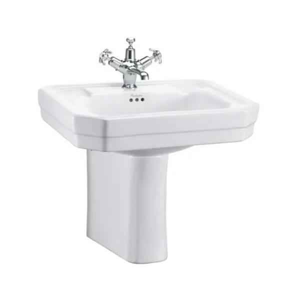 56cm victorian wash basin (2th) - Coloured - Semi Pedestal