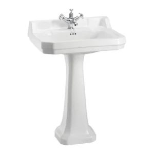 61cm Edwardian wash basin (2th) - Coloured - Pedestal