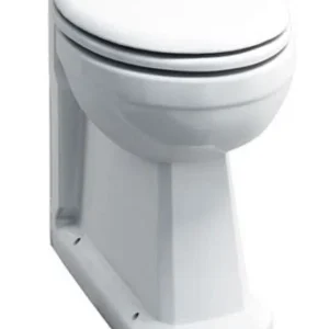 Comfort Height Art deco back to wall pan - Coloured