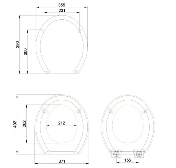 Soft close seat - Matt White - Image 2