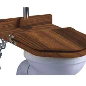 Traditional high level toilet seat - Walnut
