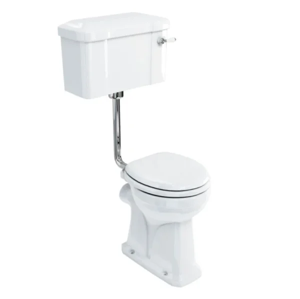Comfort Height Low Level toilet pan - 52cm lever cistern - Coloured