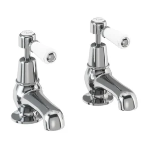 Burlington Quarter turn basin pillar taps 3" - Kensington Handles