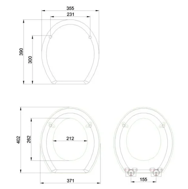 Soft close seat - Matt Black - Image 2