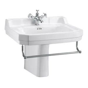 61cm Edwardian wash basin (1th) - Coloured - Semi Pedestal