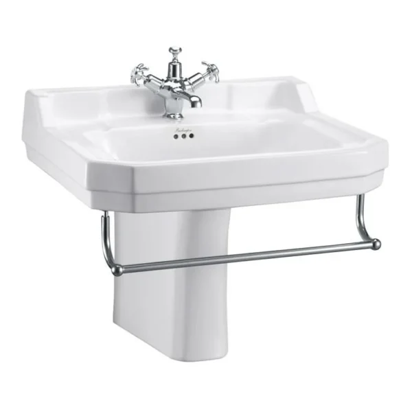 61cm Edwardian wash basin (2th) - Coloured - Semi Pedestal