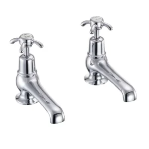Burlington Quarter turn basin pillar taps 5" - Anglesey Handles