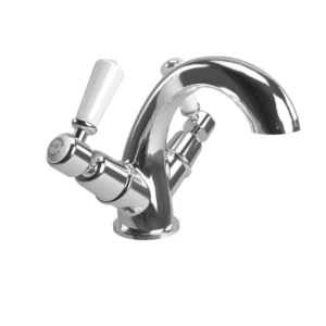 Burlington quarter turn Mono Basin Mixer Chrome - Kensington handles