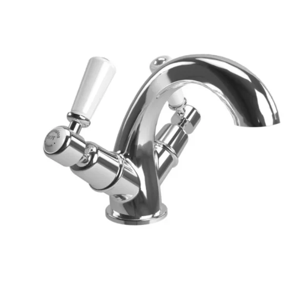 Burlington quarter turn Mono Basin Mixer Chrome - Kensington handles