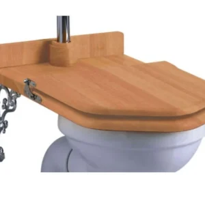 Traditional high level toilet seat - Beech