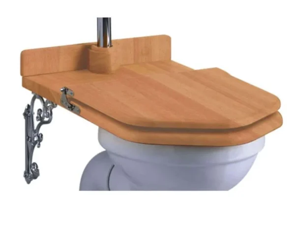 Traditional high level toilet seat - Beech