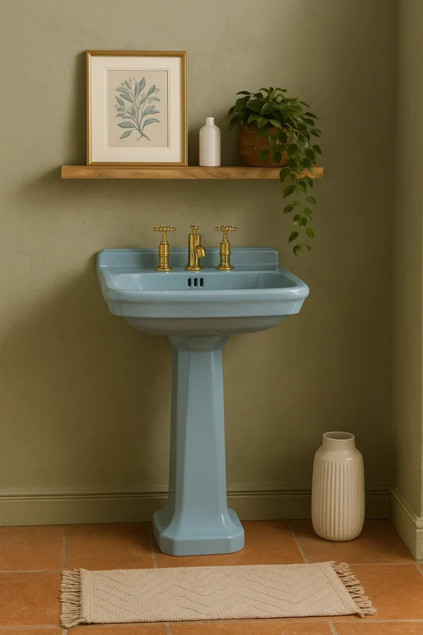 Portobello 62cm Basin & Pedestal - Image 2